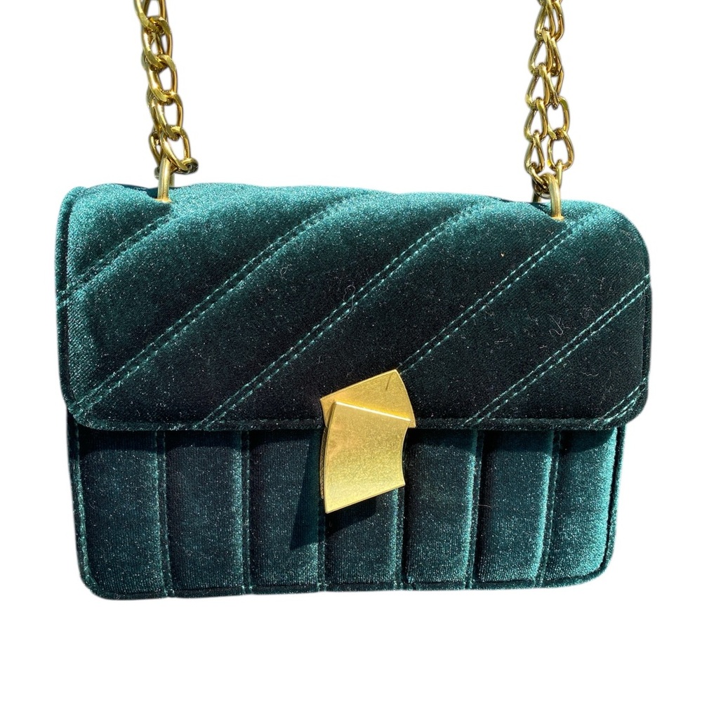 Green Velvet Bag